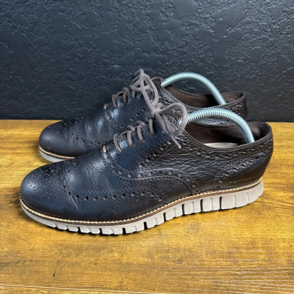 Cole Haan Zerogrand C25273 Brown Leather Wingtip Oxford‎ Mens 8M